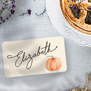 Watercolor Fall Autumn Pumpkin Thanksgiving Platzkarte