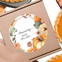 Watercolor Fall-Designlabel für selbst gemachte Pr