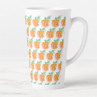 Watercolor Fall Pumpkins Orange Muster