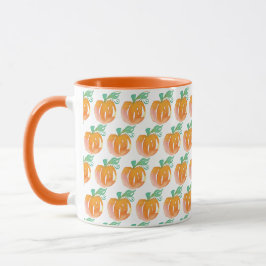 Watercolor Fall Pumpkins Orange Muster Tasse