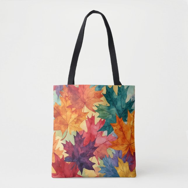 Watercolor Fall Scene Tote Bag (Vorderseite)