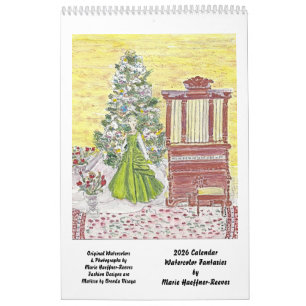 Watercolor-Fantasien von MHHR 2026 Kalender