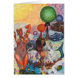 Watercolor Fantasy Eros rides white Lioness Woman