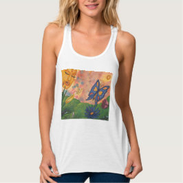 watercolor fantasy illustration woman goddess life tank top