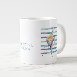 WATERCOLOR FARBENFROHER TROPISCHER FISCH FERIENVER Jumbo-Tasse