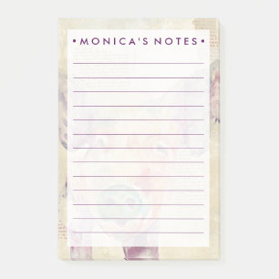 Watercolor Farm Collage Pig Post-it Klebezettel