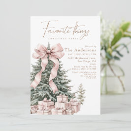 Watercolor Favorite Things Christmas Party Einladung