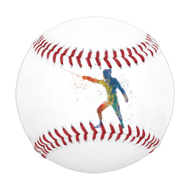 watercolor fencing baseball (Vorderseite)