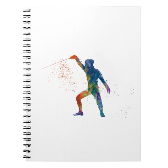 watercolor fencing notizblock (Vorderseite)