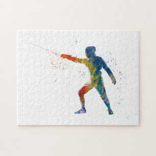 Watercolor Fencing Puzzle