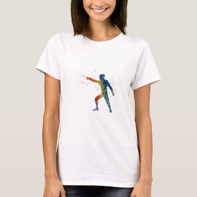 watercolor fencing T-Shirt (Vorderseite)