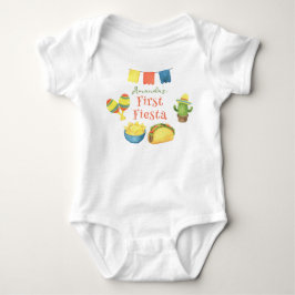 Watercolor-Fiesta-Erster-Geburtstag Baby Strampler
