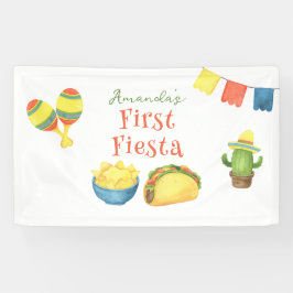 Watercolor-Fiesta-Erster-Geburtstag Banner