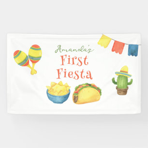 Watercolor-Fiesta-Erster-Geburtstag Banner