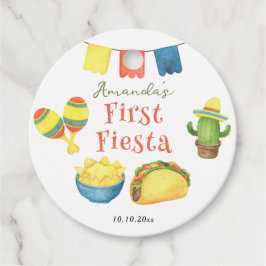 Watercolor-Fiesta-Erster-Geburtstag Geschenkanhänger
