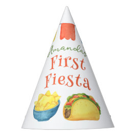 Watercolor-Fiesta-Erster-Geburtstag Partyhütchen
