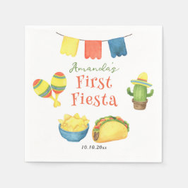 Watercolor-Fiesta-Erster-Geburtstag Serviette