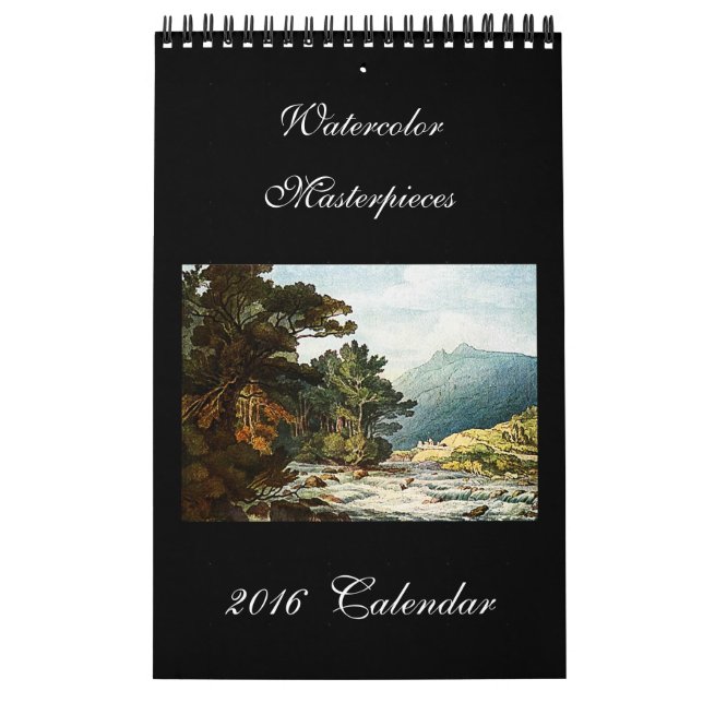 Watercolor Fine Art 2024 Beautiful Wall Calendar Kalender (Titelbild)