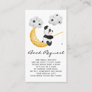 Watercolor-Fisch-Panda-Baby-Shower-Buch-Anfrage Begleitkarte