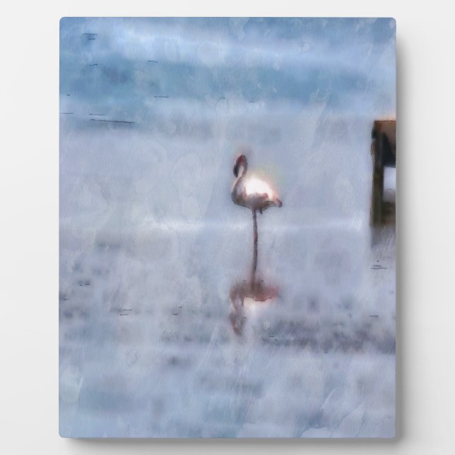 Watercolor Flamingo Fotoplatte (Vorderseite)