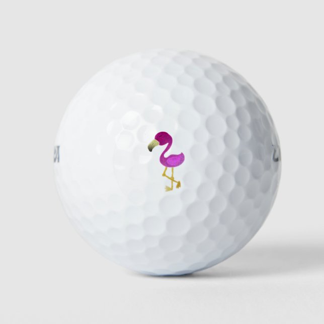 Watercolor Flamingo Golfball (Vorderseite)