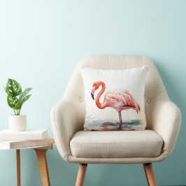 Watercolor Flamingo Kissen