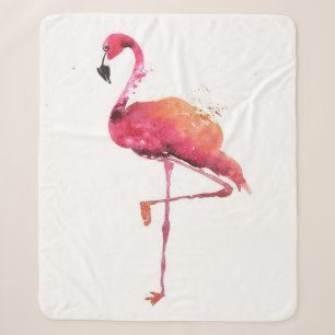 Watercolor Flamingo Liebhaber Funny Flamingo Lov Sherpadecke