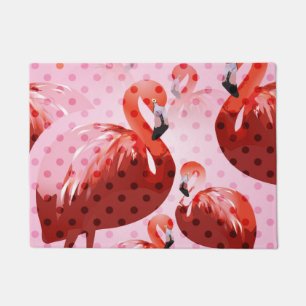 Watercolor Flamingo Muster Fußmatte