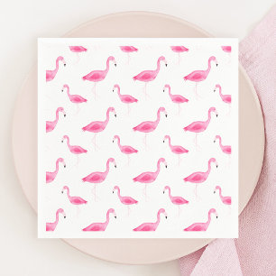 Watercolor Flamingo Muster Serviette
