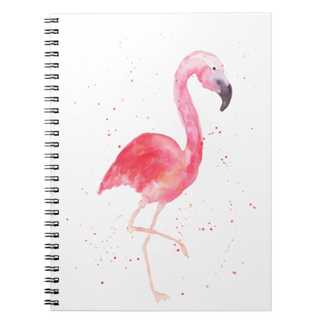 Watercolor Flamingo Notizblock (Vorderseite)