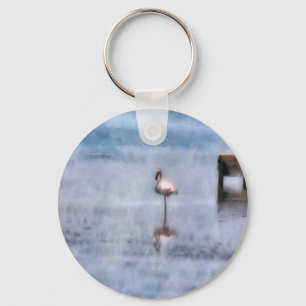 Watercolor Flamingo Schlüsselanhänger