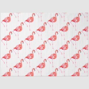 Watercolor Flamingo Series Design 13 Seidenpapier