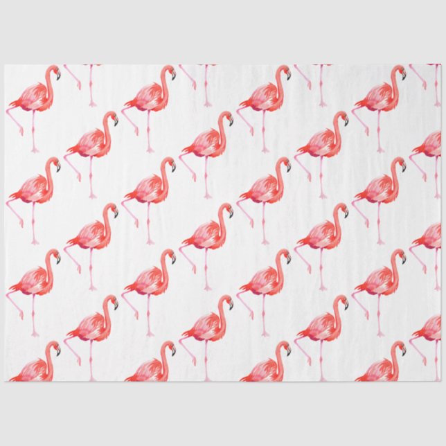 Watercolor Flamingo Series Design 13 Seidenpapier (Vorderseite)