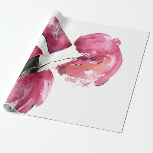 Watercolor Flamingo spendet Lover   Flamingo Lover Geschenkpapier