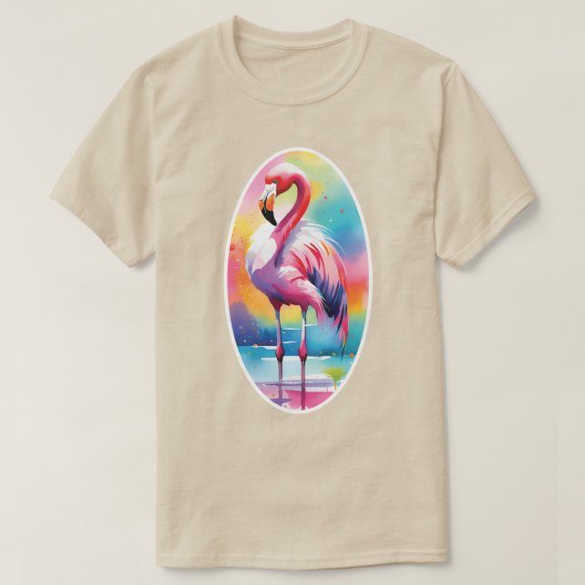 Watercolor Flamingo T-Shirt (Design vorne)