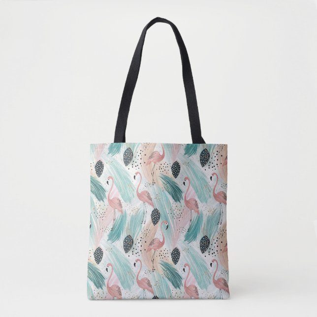 Watercolor Flamingo Tropisches Muster (Vorderseite)