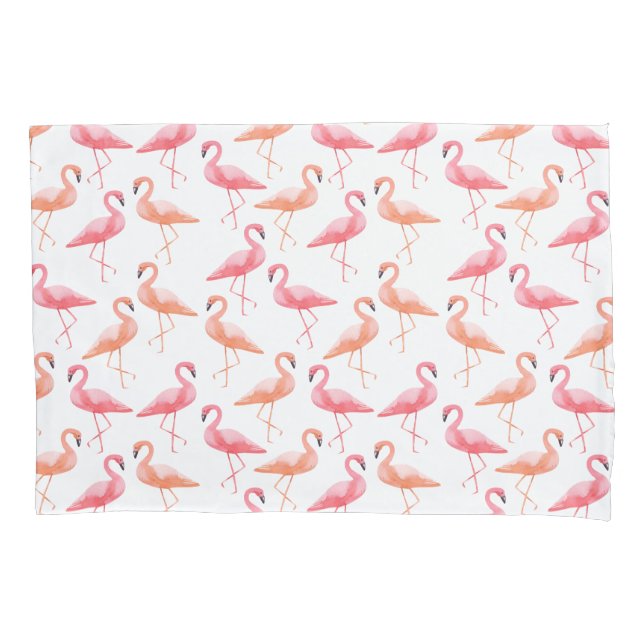 Watercolor Flamingos Kissenbezug (Vorderseite)
