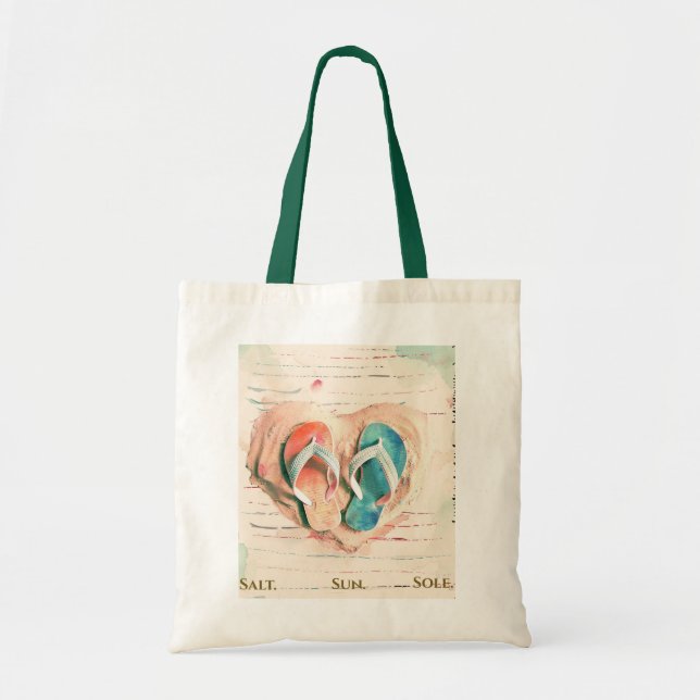 Watercolor Flip Flop Strand Tasche (Vorne)