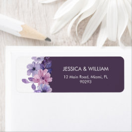 Watercolor Floral Address Label