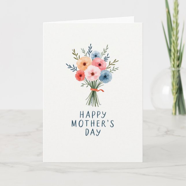 Watercolor Floral Art Card Karte (Vorderseite)