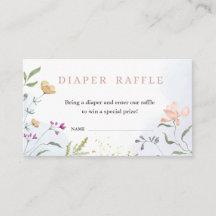 Watercolor Floral Baby Shower Enclosure Card
