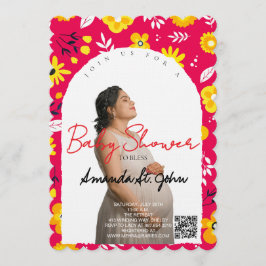 Watercolor Floral Baby Shower Invitation Einladung