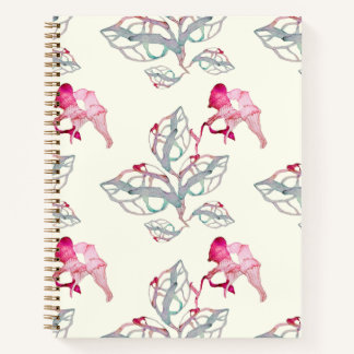 Watercolor Floral Botanical Spiral Notebook Notizbuch