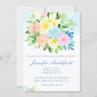 Watercolor FLORAL DESIGN Einladung