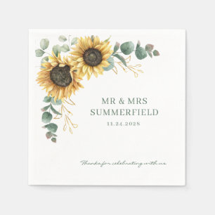 Watercolor Floral Eukalyptus Rustikales Hochzeitsp Serviette