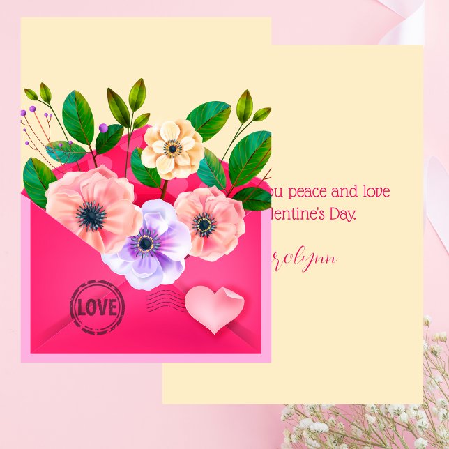 Watercolor Floral Friendship Valentine's Day Card (Von Creator hochgeladen)