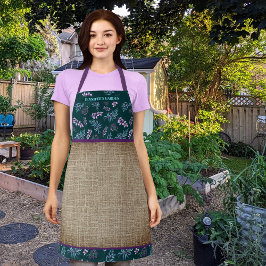 Watercolor Floral Garden Personalized Schürze