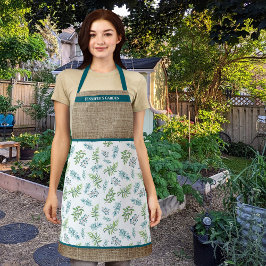 Watercolor Floral Garden Personalized Schürze