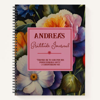 Watercolor Floral Gratitude Journal Notizbuch