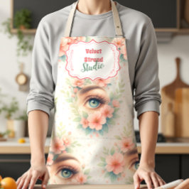 Watercolor Floral Lash Artist Beauty Studio Schürze